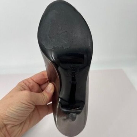 Pierre Hardy Womens Silver Metallic Leather Peep Toe Heels size 8 / 38.5 - Picture 10 of 11